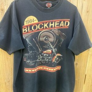 1992 VTG Harley-Davidson Blockhead with Eagle and Logo Wisconsin